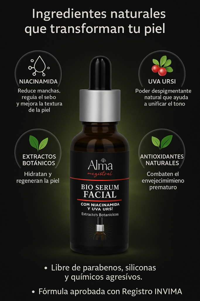INGREDIENTES DEL BIO SERUM FACIAL CON UVA URSI